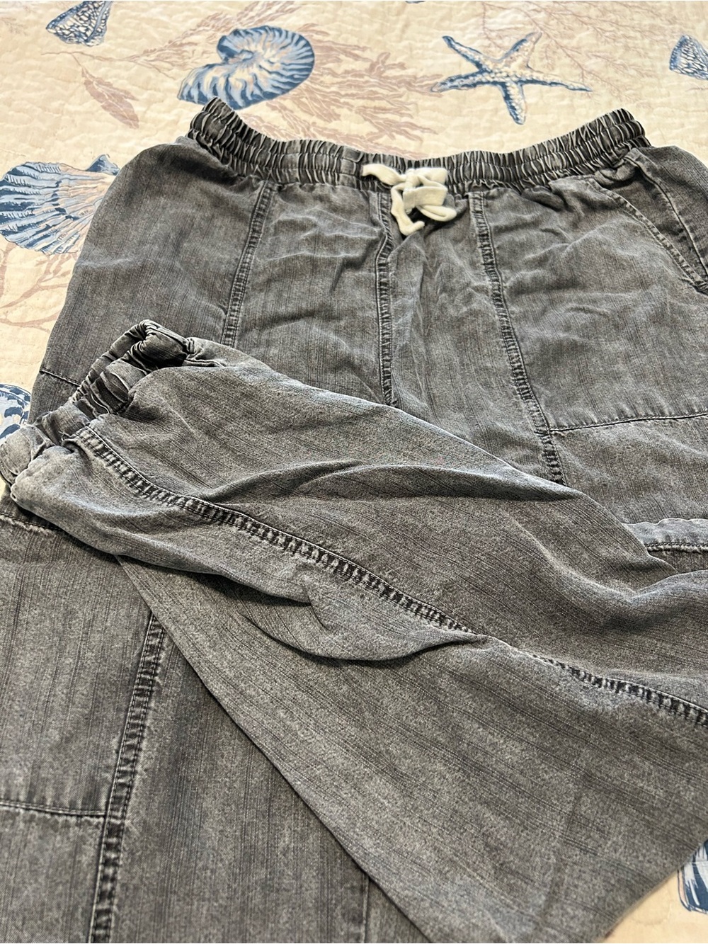 Jane and Delancey Washed Gray Drawstring Joggers